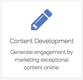 Our team provides content development and creation services.