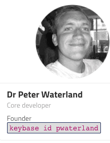 Dr. Peter Waterland, from Quantum Resistant Ledger